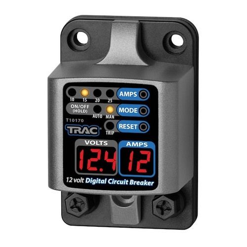 TRAC OUTDOORS TRAC Outdoors T10170 12V Digital Circuit Breaker Wth Display Circuit Breaker, 10-25 Amps Model 69401