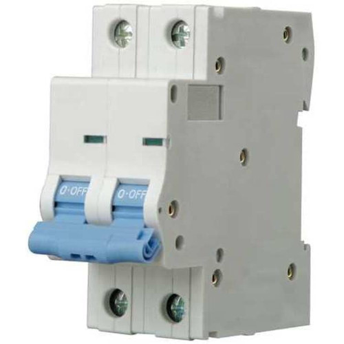 DAYTON Circuit Breaker, NDB2Z-63 B6/2 Series 6A, 2 Pole, Not Rated, B Curve Model 5ZDZ1