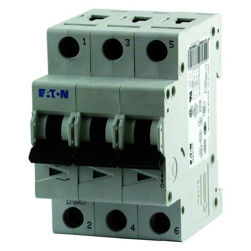 EATON Circuit Breaker, FAZ Series 5A, 3 Pole, 277/480V AC, C Curve Model FAZ-C5/3