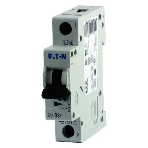 EATON Circuit Breaker, FAZ Series 15A, 1 Pole, 277/480V AC, D Curve Model FAZ-D15/1-SP