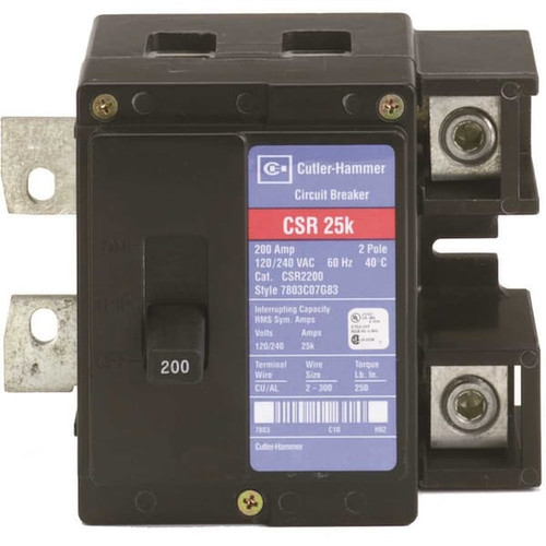 EATON CSR 200 Amp 2-Pole 25 kAIC Main Circuit Breaker Model CSR2200N