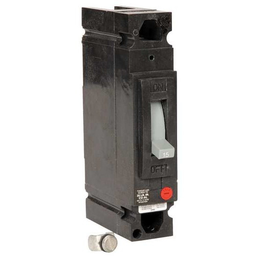 GE Molded Case Circuit Breaker, THED Series 25A, 1 Pole, 277V AC Model THED113025WL