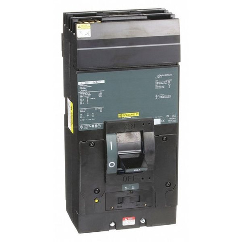 SQUARE D Molded Case Circuit Breaker, LA Series 400A, 3 Pole, 600V AC Model LA36400