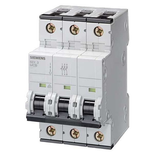 SIEMENS Circuit Breaker, 5SY6 Series 0.5A, 3 Pole, 400V AC, C Curve Model 5SY63057