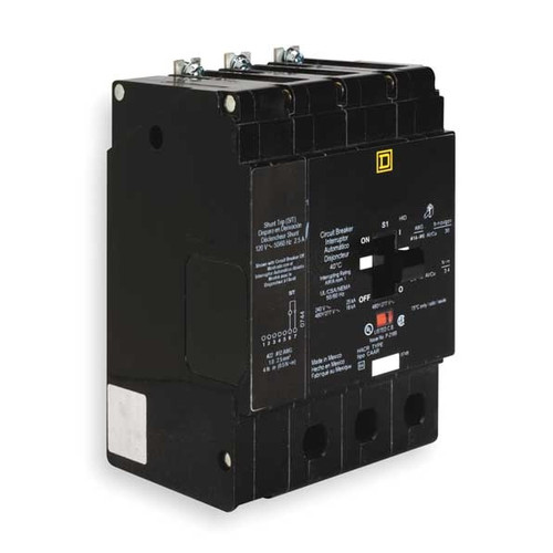 SQUARE D Miniature Circuit Breaker, EDB Series 100A, 3 Pole, 277/480V AC Model EDB34100SA