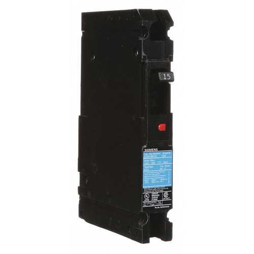 SIEMENS Molded Case Circuit Breaker, ED2 Series 15A, 1 Pole, 120V AC Model ED21B015