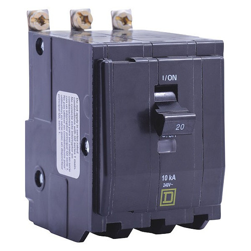 SQUARE D Miniature Circuit Breaker, QHB Series 30A, 3 Pole, 240V AC Model QHB330