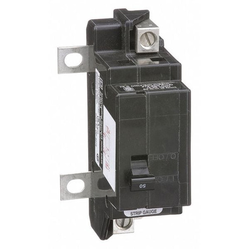SQUARE D Miniature Circuit Breaker, QOM Series 50A, 2 Pole, 120/240V AC Model QOM50VH