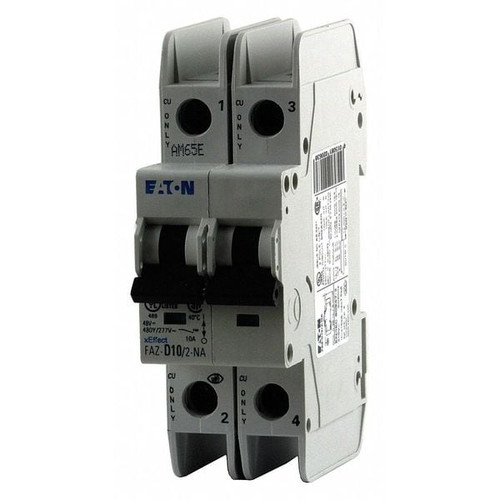 EATON Miniature Circuit Breaker, FAZ-NA Series 40A, 2 Pole, 240V AC, D Curve Model FAZ-D40/2-NA