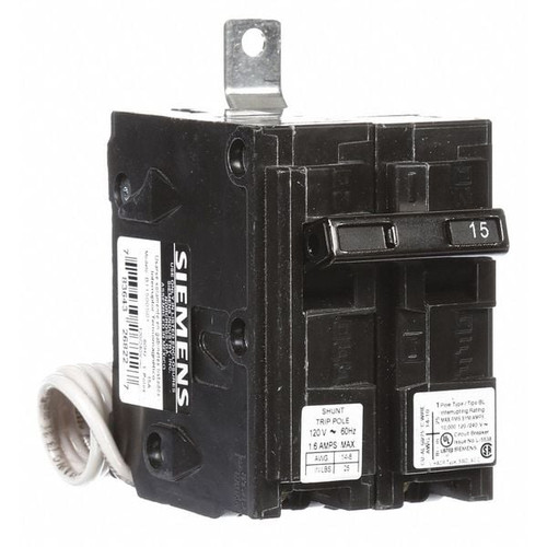 SIEMENS Miniature Circuit Breaker, BL Series 15A, 1 Pole, 120/240V AC Model B11500S01