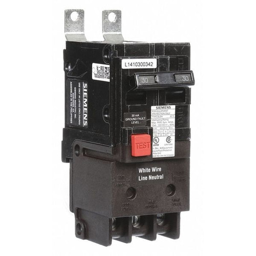 SIEMENS Miniature Circuit Breaker, BLE Series 30A, 2 Pole, 120/240V AC Model BE230H