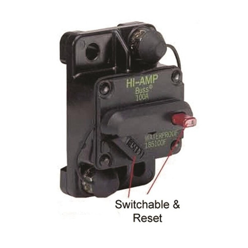 BEP MARINE 185040F-01-1 Switchable Reset Circuit Breaker - 40 amp, Flush Mount Model 3003.5856