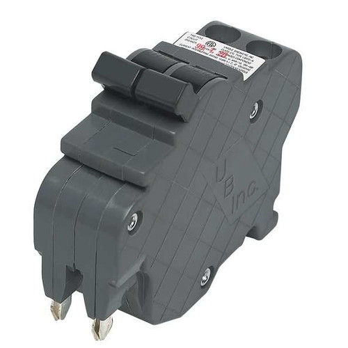 FEDERAL PACIFIC Miniature Circuit Breaker, UBIF Series 20A, 2 Pole, 120/240V AC Model UBIF0220N