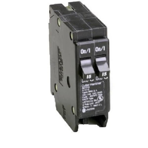 EATON Circuit Breaker, BR Series 15A, 1 Pole, 120V AC Model BD1515