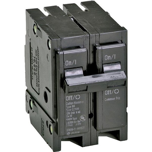 EATON CUTLER-HAMMER Circuit Breaker, BR Series 70A, 2 Pole, 120/240V AC Model BR270