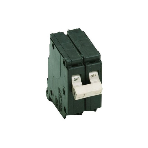 EATON Cutler-Hammer Circuit Breaker w/Flag, Mini, Type CHF, 50 A, 2 -Pole, 120/240V, Common, Fixed Trip Model CHF250CS