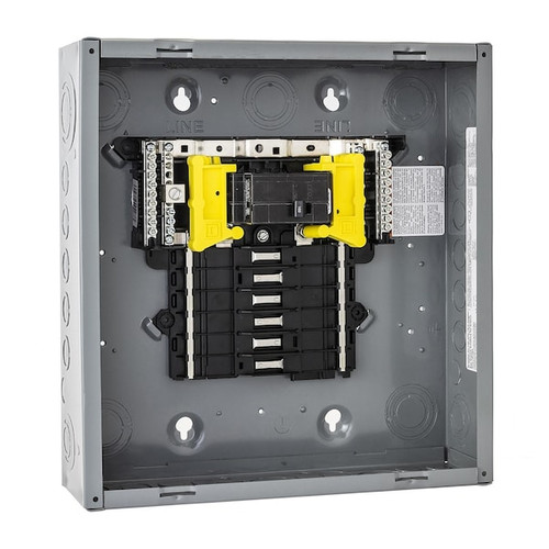 SQUARE D Load Center, QO, 16 Spaces, 100A, 120/240V AC, Main Circuit Breaker, 1 Phase Model QO116M100P