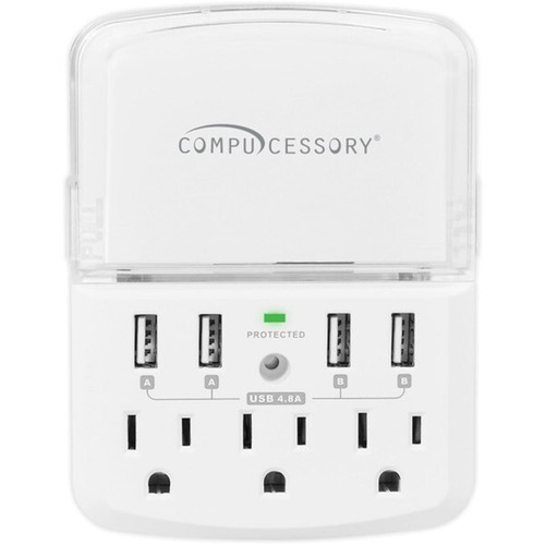 EZGENERATION Wall Charger Surge Protector - White - EZ3750740