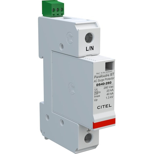 CITEL AC DIN Rail Protector, 1 Phase, 230V - DS41S-280