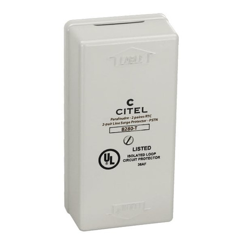 CITEL 2-Pair Surface Mount Signal Line Protector, Indoor, Telco, Screw Terminals - B280-T