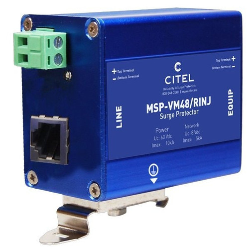 CITEL Ethernet Protector/Power Injector, 24V - MSP-VM24/RINJ