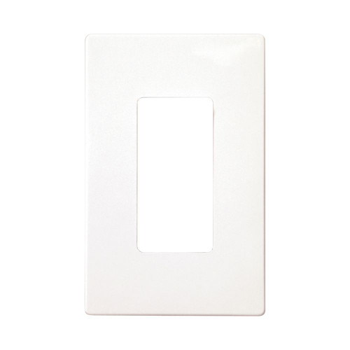 Eaton Screwless Wallplate, Screwless, White, Decorator Cutout, Polycarbonate, Single-Gang, Mid-Size - PJS26W