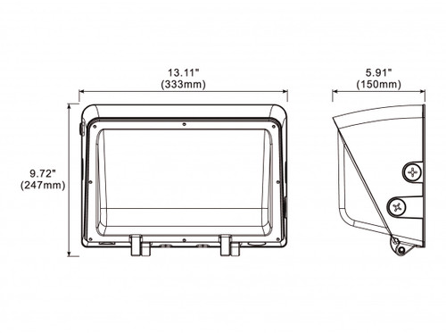 LED Wallpack With Photocell - Wattage Selectable 30W/42W/46W - 6729 Max Lumens - Color Selectable 30K/40K/50K - 120-277V - Bronze Finish