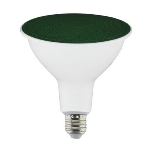 Satco S29481 - Green LED PAR38 Bulb - 11.5 Watt - E26 Medium Base - 120V - Dimmable - Wet Rated