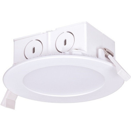 Satco S39055 - 4 Inch Downlight Edge-lit - 8.5 Watt- 500 Lumens - 2700K Warm White - 120V - Dimmable - Recessed Can Not Required