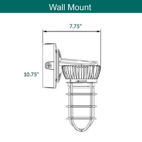 LED Universal Mount Vapor Tight - 12 Watt - 900 Lumens - 3000K Soft White - 120-277V - GrayFinish - Ceiling, Wall or Conduit Mount
