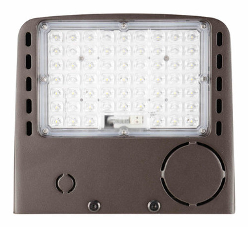 45 Watt LED Cut Off Wallpack - 6400 Lumens - 5000K Daylight - 120-277V - Bronze Finish