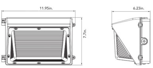 LED Wallpack - 90 Watt - 10000 Lumens - 5000K Daylight - 120-277V - Bronze Finish