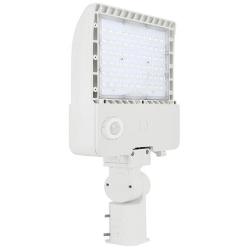 Superior Lighting AL150-W-SF-PIR - 150 Watt LED Parking Lot Area Light - Slipfitter Mount with Motion Sensor - 20800 Lumens - 5000K Daylight - 120-277V - White Finish