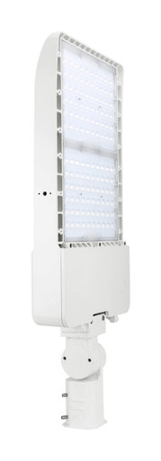 250 Watt LED Parking Lot Area Light - Slipfitter Mount with Photocell - 34500 Lumens - 5000K Daylight - 480V - White Finish