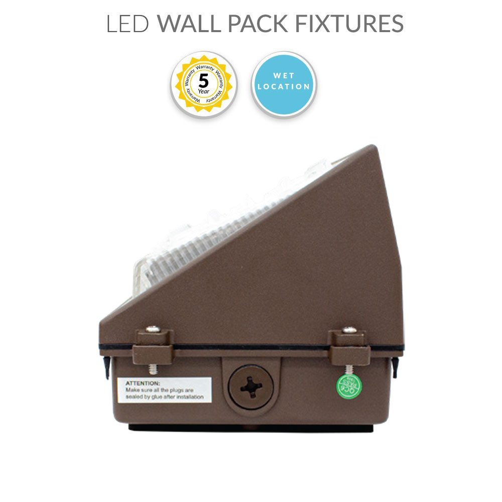 LED Security Light Wall Pack 30 Watt with Photocell Replaces 100W - 3500 Lumens - 3000K