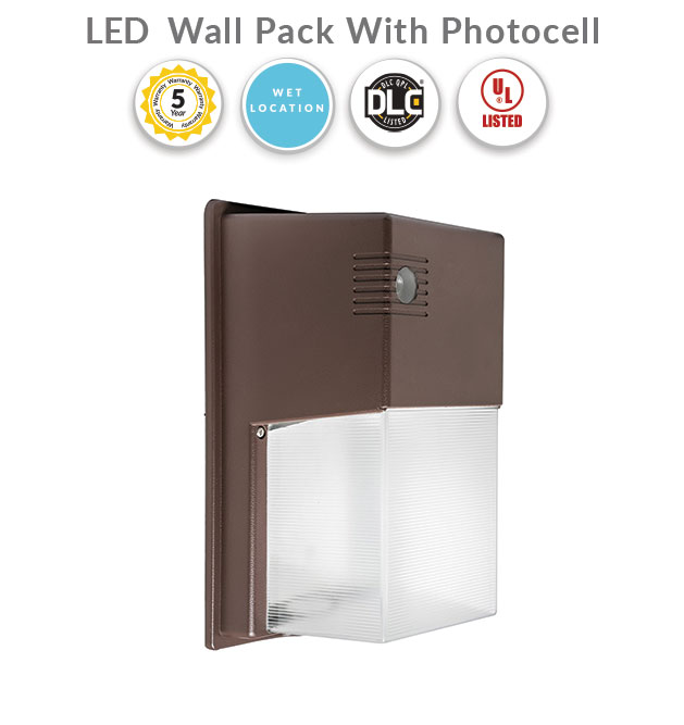 LED Wall Pack With Photocell