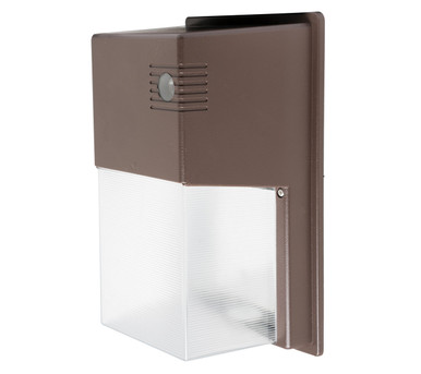 LED Rectangle Wall Pack With Photocell - Selectable 5/10/20/30 Watt - 600-3600 Lumens - 4000K Cool White - 120-277V - Bronze Finish