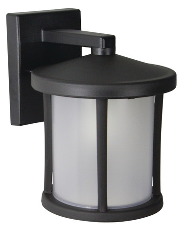 Tuscano LED Polycarbonate Wall Light - Black Finish - UL Listed Wet - 13 Watt - 1140 Lumens - 3000K Soft White