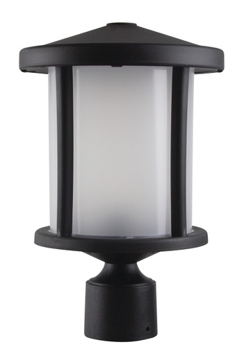 Tuscano LED Polycarbonate Post Light - Black Finish - UL Listed Wet - 13 Watt - 1280 Lumens - 4000K Cool White