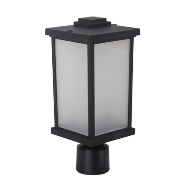 Napoli LED Polycarbonate Post Light - Black Finish - UL Listed Wet - 13 Watt - 1140 Lumens - 3000K Soft White