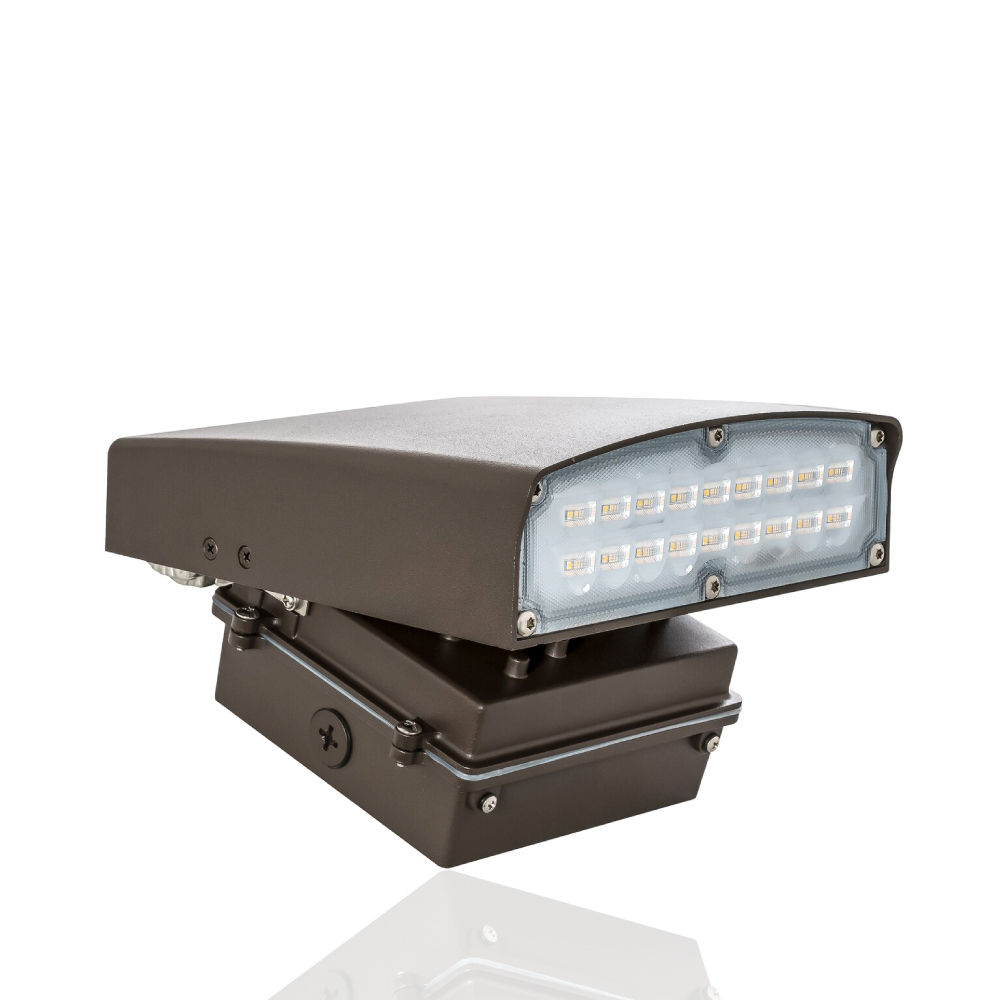 Adjustable LED Wall Pack  - Can Be Used as a Flood or Cut Off Wall Pack, 65 Watt, 8800 Lumens, 5000K