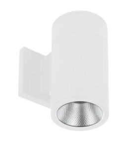 6 Watt LED Sconce Cylinder - 400 Lumens - Color Selectable 30K/40K/50K - 120V - White Finish - Dimmable Down Light
