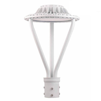 LED Post Top Light - Selectable 35/50/75 Watt - 3900-9700 Lumens - Color Selectable 30K/50K - 120-277V - White - Fits Up to 3 Inch Pole Top