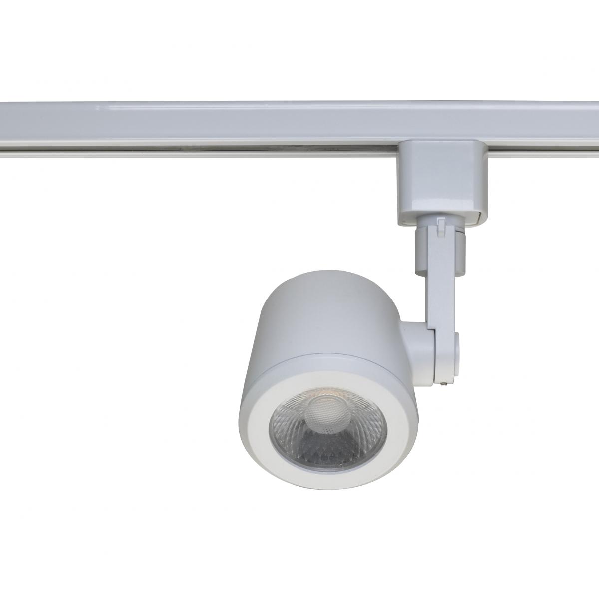 Taper Back Style LED Track Head Only  - White Finish - 24 Degree Beam - 1020 Lumens - 3000K Soft White - 12 Watt - Dimmable - 3 Contact Halo Style
