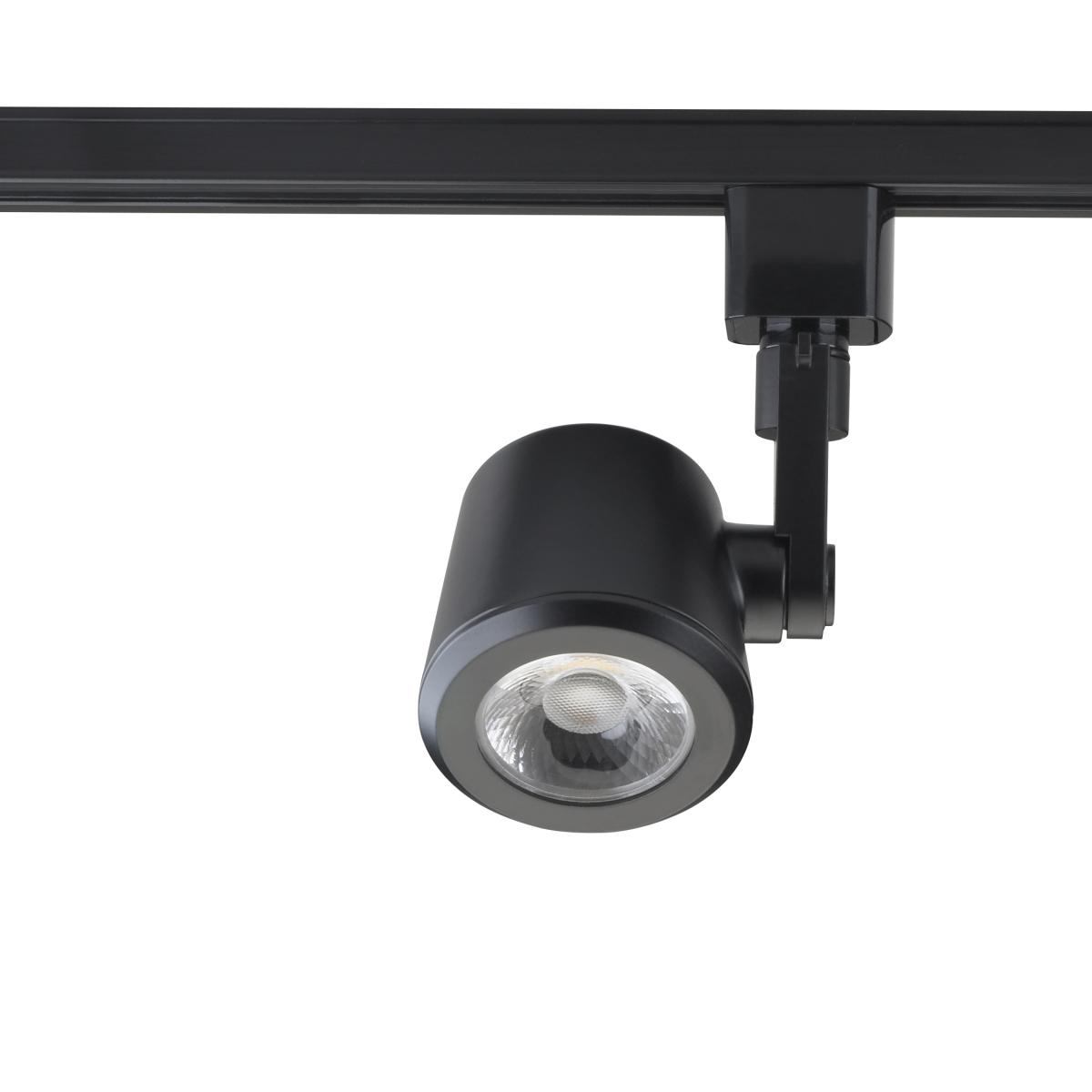 Taper Back Style LED Track Head Only  - Black Finish - 36 Degree Beam - 1020 Lumens - 3000K Soft White - 12 Watt - Dimmable - 3 Contact Halo Style