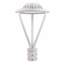 LED Post Top Light - Selectable 75/100/150 Watt - 9750-19500 Lumens - Color Selectable 30K/50K - 120-277V - White - Fits Up to 3 Inch Pole Top