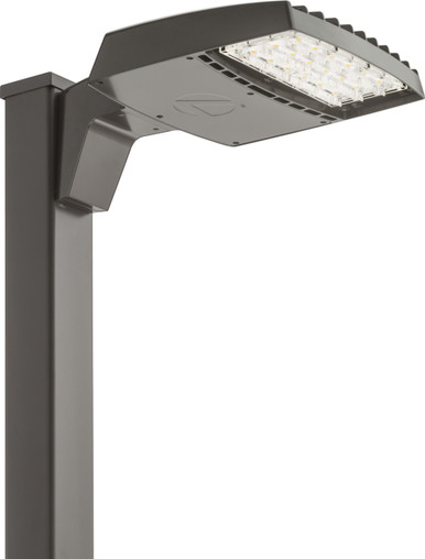 RSX LED Area Light, Size 1, 17242 Lumens, 4000K Cool White, Type V Beam distribution, 120-277V, Round pole mounting, Field adjustable output, Dark bronze finish, - RSX LED1 LED P4 40K R5 MVOLT RPA FAO DDBXD