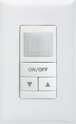 Wall Switch Sensor
,Passive Dual Technology
,Low Voltage,Raise/Lower Dimming,Ivory
