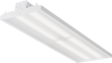 LED economical linear bay light,48IN,30,000LM,Acrylic lens, textured, clear,Medium,120V-277V,Generic driver 0-10V dimming,4000K,80 color rendering index,White