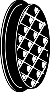 Cube Cell Louver - Black, 3.75IN Diameter